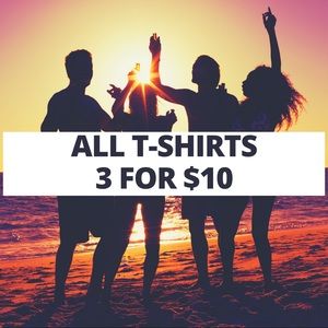 CREATE YOUR OWN BUNDLE. 👚 3 TEES FOR $10!
